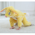 Suave bebé franela mameluco Animal Onesie pijamas trajes traje, ropa de dormir, lindo paño amarillo, bebé con capucha toalla